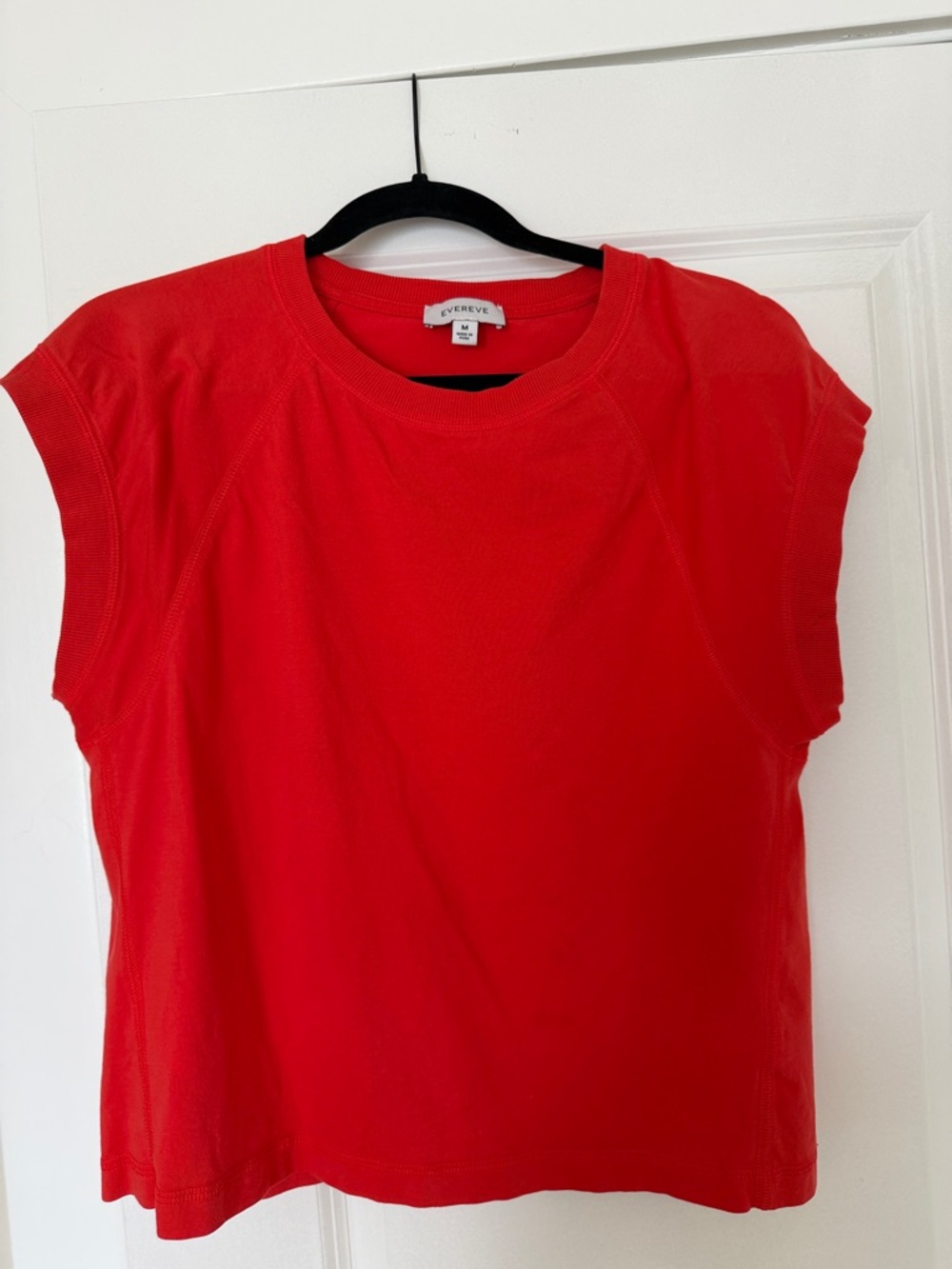 Evereve Bright Red Nina raglan Short Sleeve Crew Tee